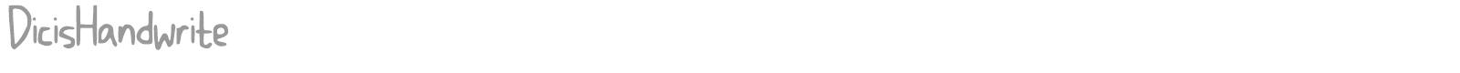 Dicis Handwrite font preview